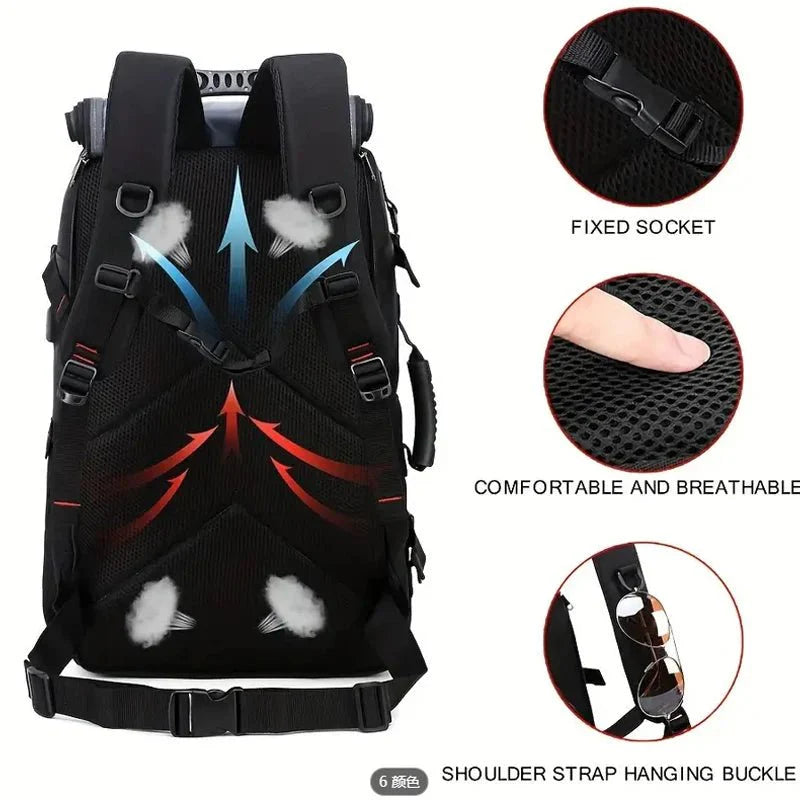 35L Convertible Travel Backpack Duffel – Port, Shoe Compartment, 15.6" L... — View 3