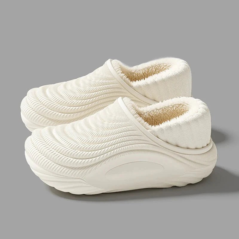 CloudWalk: Waterproof Winter Slides - Plush-Lined EVA Thick-Bottom Slippers — View 6