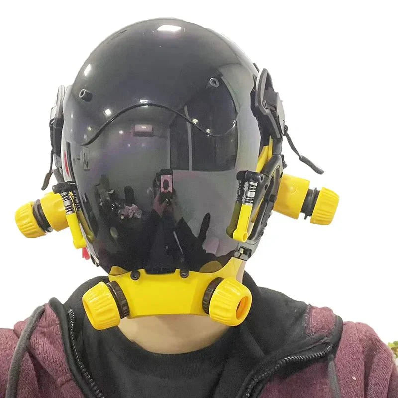 Cyberpunk Mask: Robocop-Style Futuristic Standard Model for Cosplay & Pa... — View 5