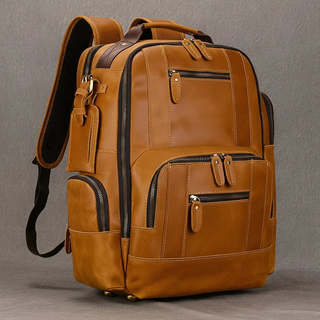 Newsbirds Retro Luxury Leather Backpack - The 2026 Executive Daypack - GiftWave.co