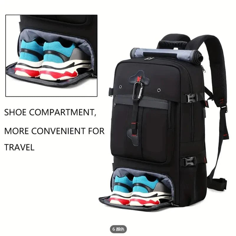 35L Convertible Travel Backpack Duffel – Port, Shoe Compartment, 15.6" L... — View 6