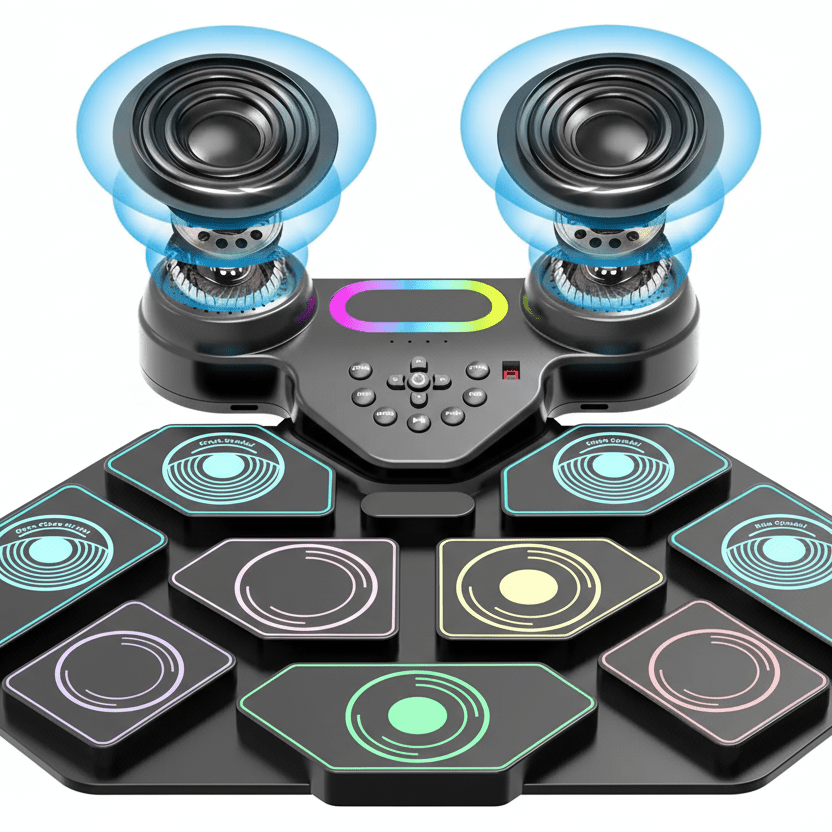 9-Pad Portable Smart Electronic Drum Kit — Gift Idea