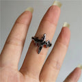 DarkAesthetic™ Gothic Cross Ring | Punk Irregular Y2K Grunge Jewelry — View 7