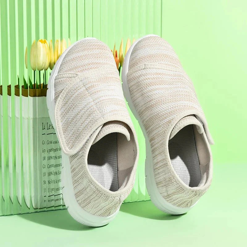 Women's Breathable Wide - Toe Walking Sneakers – Lightweight Non - Slip Cushioned Casual Shoes - GiftWave.co