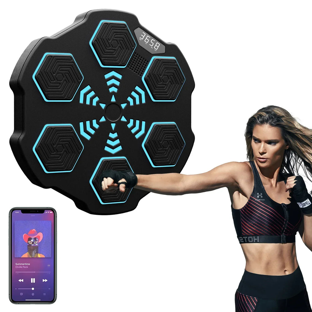 RhythmStrike: LED Music Boxing Machine with Gloves - GiftWave.co