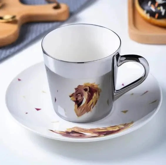 Luycho Anamorphic Mirror Reflection Cup | Locomotion Series Coffee & Tea Set - GiftWave.co