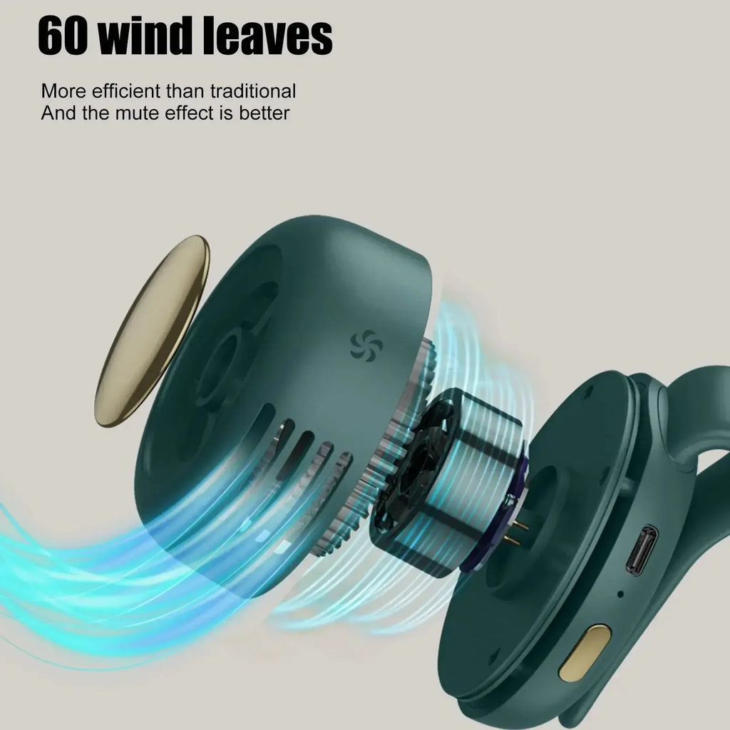 Mini Waist Clip Fan – Portable Wearable 3 - Speed USB - C Rechargeable Belt & Neck Fan, 5H Battery, Hands - Free - GiftWave.co