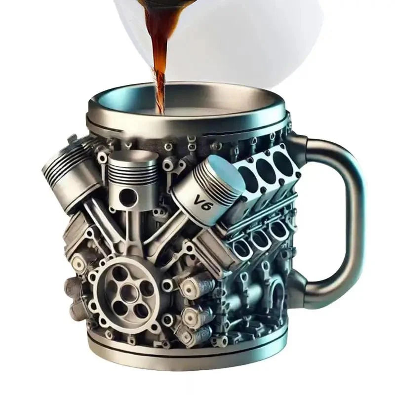 V8 Engines Stainless Steel Tankard Mug - GiftWave.co