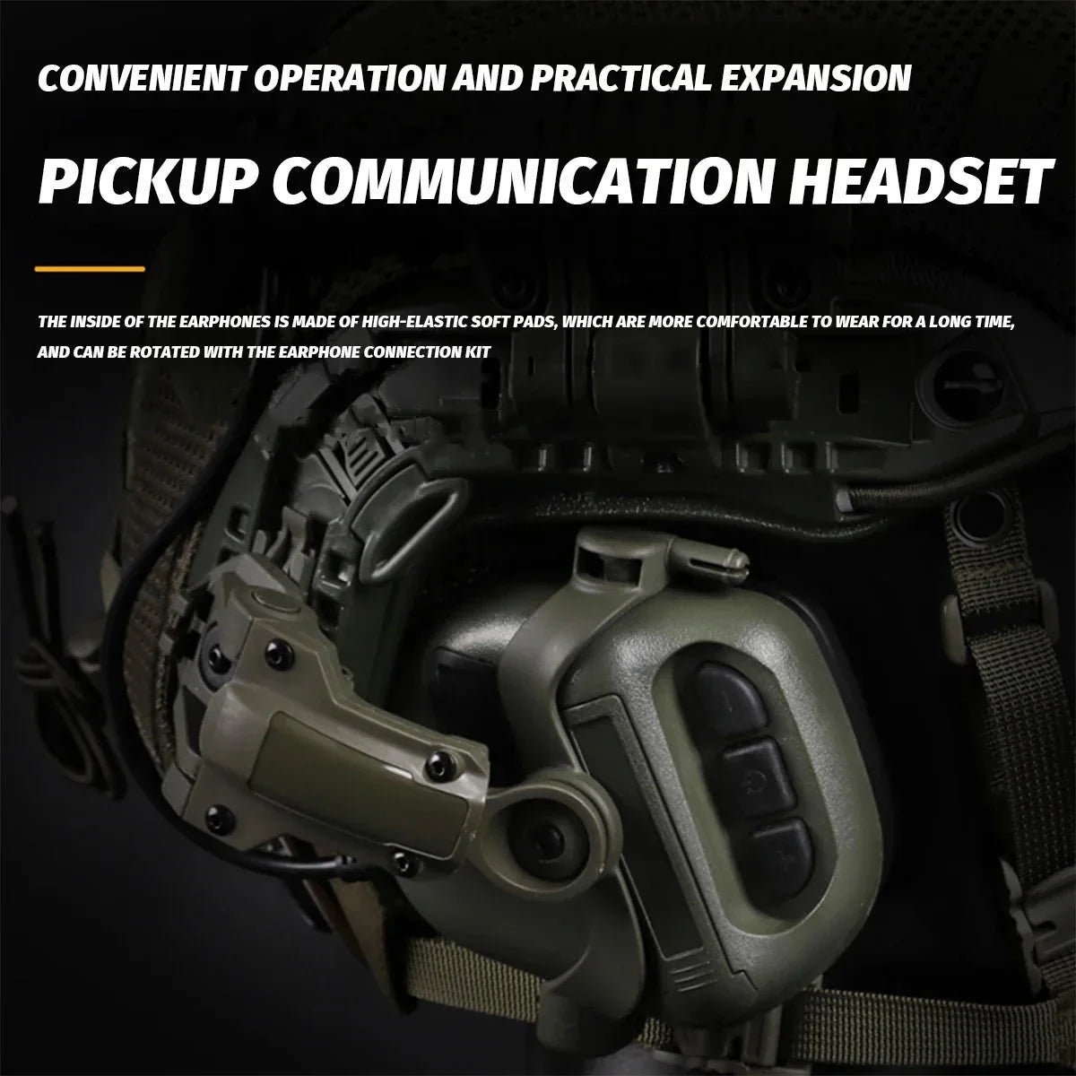 Tactical Airsoft Noise Reduction Military Headphones Night Vision Helmet Set with Flashlight - GiftWave.co