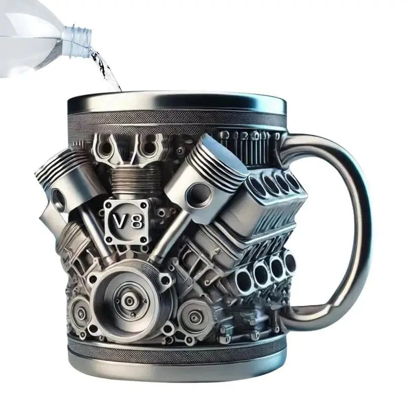 V8 Engines Stainless Steel Tankard Mug - GiftWave.co