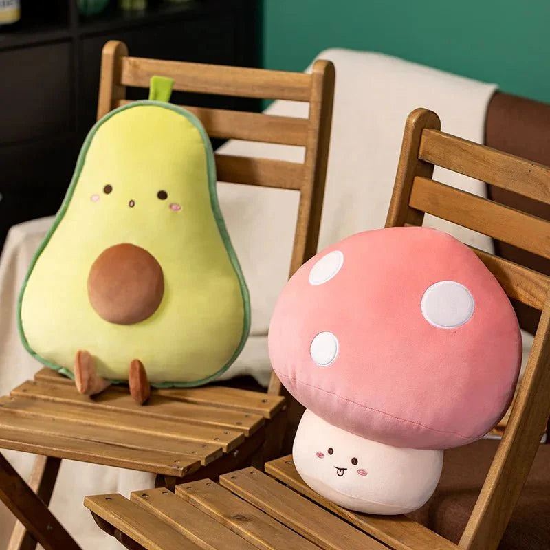 Cute Fruit & Veggie Kawai Plush Pillow – Soft & Adorable Stuffed Toy! — View 3