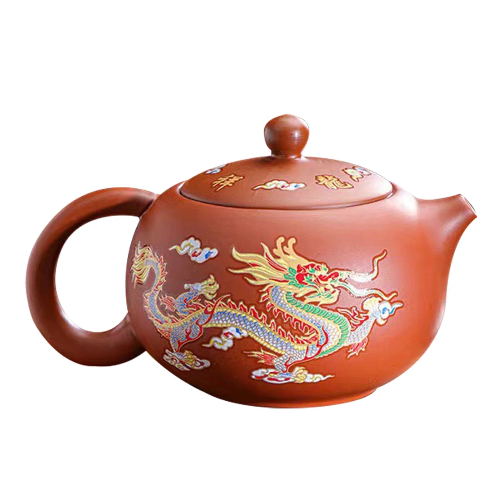 Hand-made Dragon & Phoenix Color-Changing Purple Clay Teapot | Tradition... — View 10