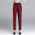 Winter Down Cotton Pencil Pants | Windproof High - Waist Warm Slim Trousers - GiftWave.co