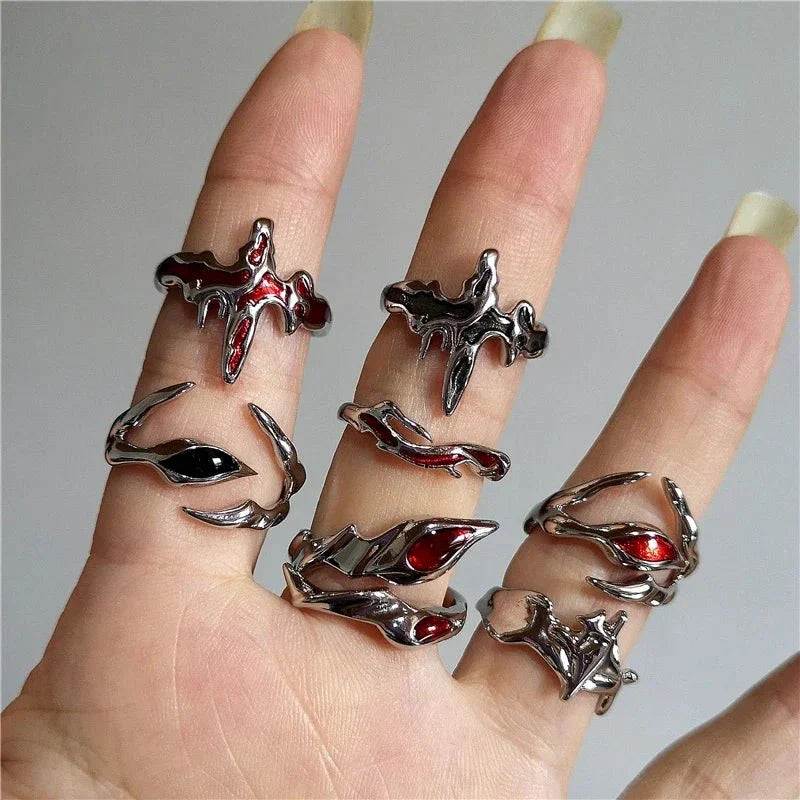 DarkAesthetic™ Gothic Cross Ring | Punk Irregular Y2K Grunge Jewelry — Gift Idea