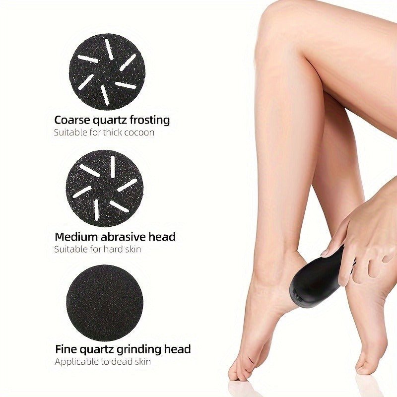 Professional Electric Foot Callus Remover – 3 Roller Heads, 2 - Speed, IPX6 Waterproof, USB Rechargeable - GiftWave.co