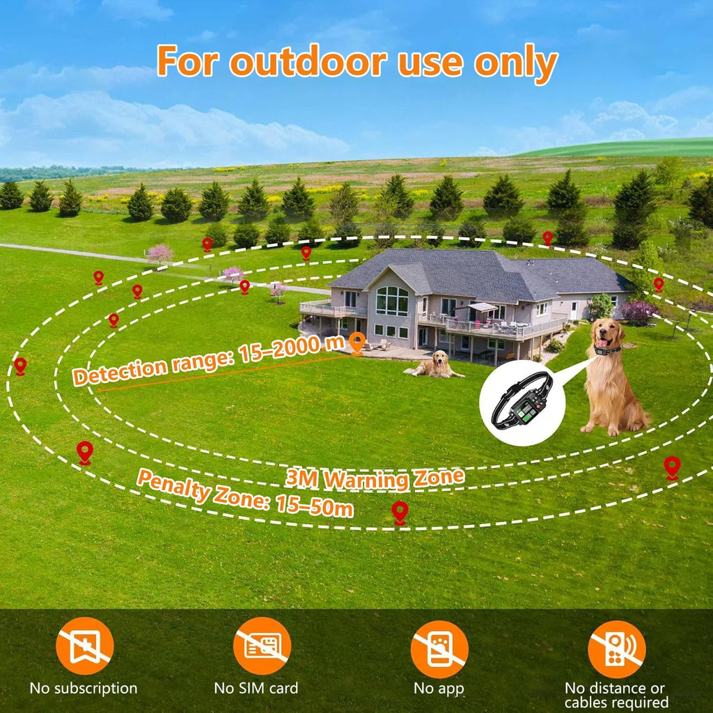 GPS Wireless Dog Fence System – No Wire, No Subscription, Satellite Boun... — View 3