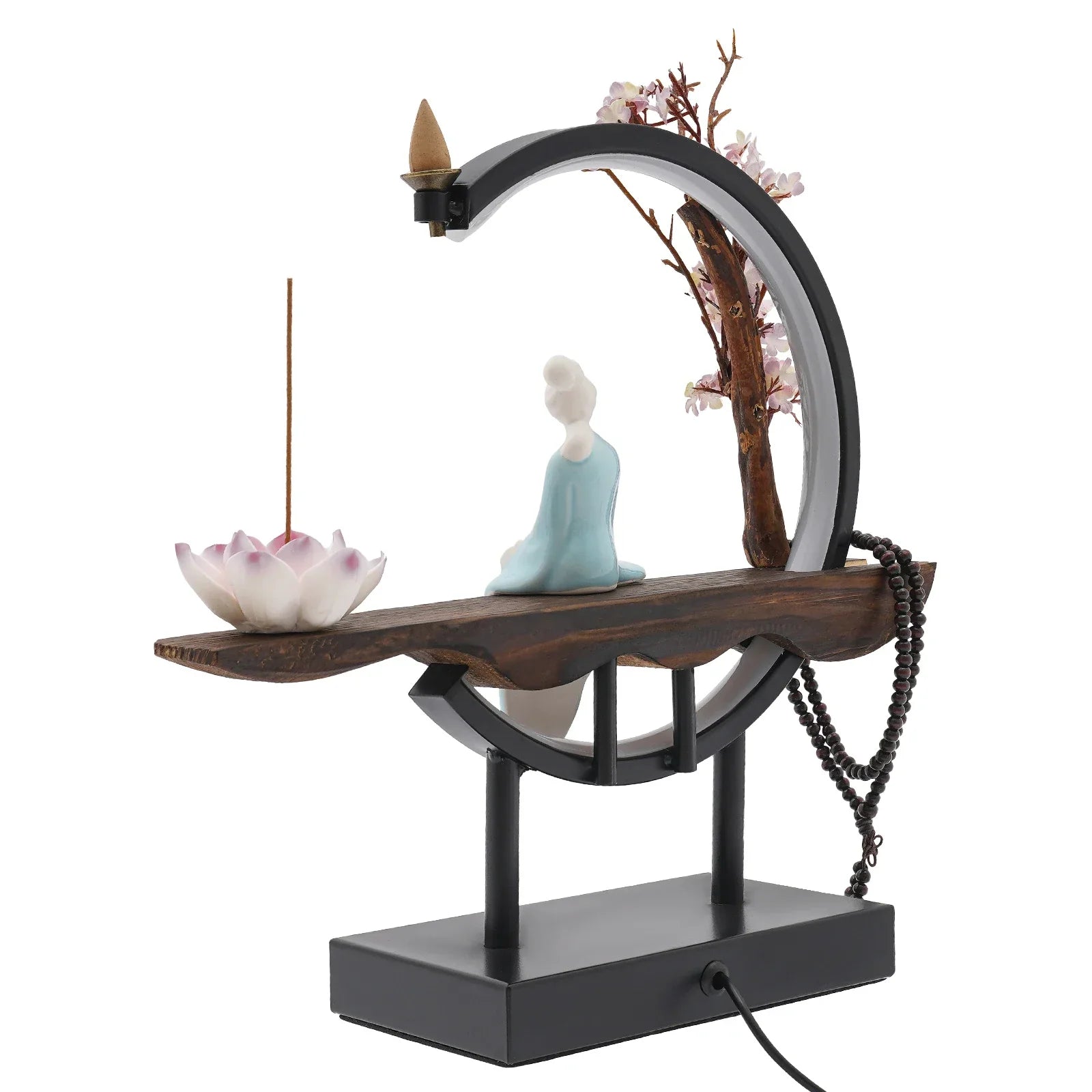 Modern Chinese Backflow Incense Burner Waterfall Ceramic Holder for Home Décor, Meditation & Stress Relief Gift Set - GiftWave.co