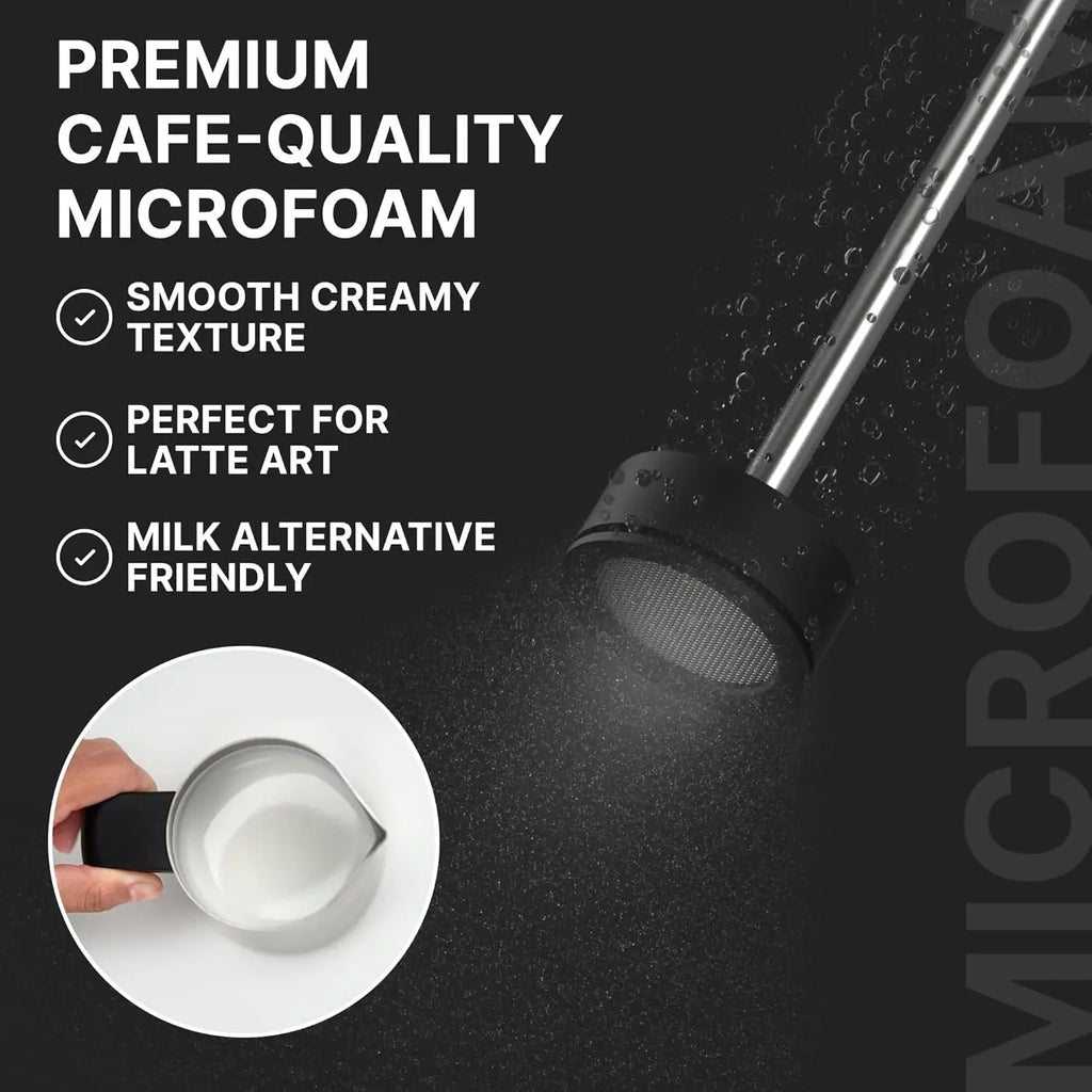 Professional Milk Frother Dual - Speed Waterproof USB - C Rechargeable Barista Foam 30s Latte Coffee - GiftWave.co