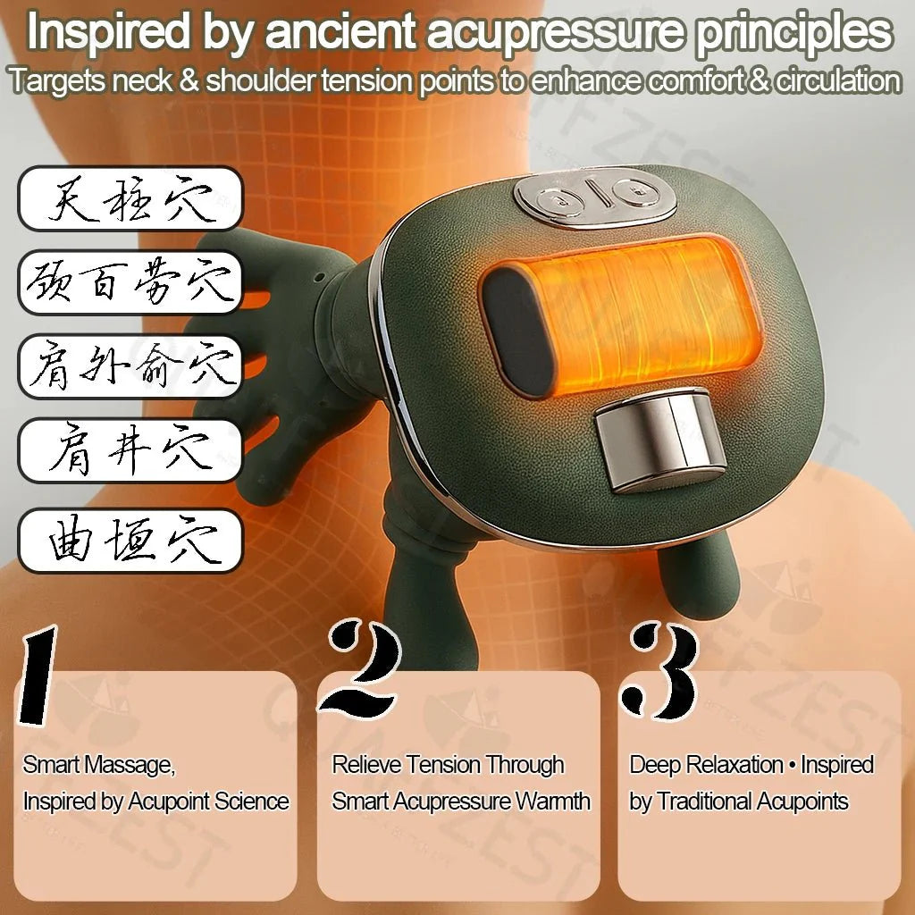 N7 Master™ Wireless Shiatsu Shawl | 4D Deep - Tissue Neck & Shoulder Massager - GiftWave.co