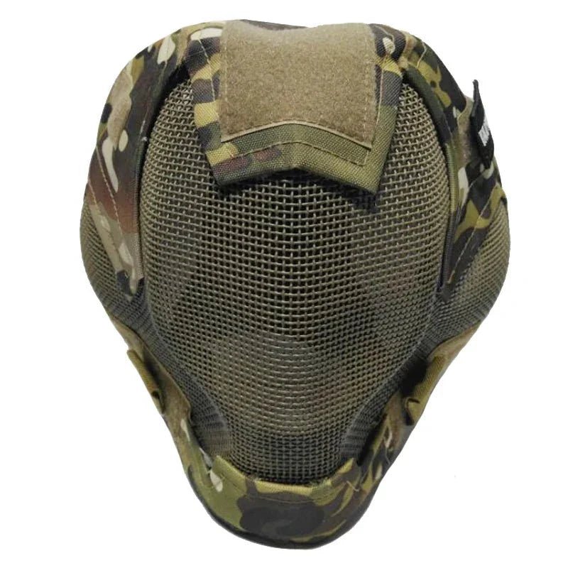 Airsoft War Game Steel Mesh V6 Protective Paintball Full Face Mask - Damsona