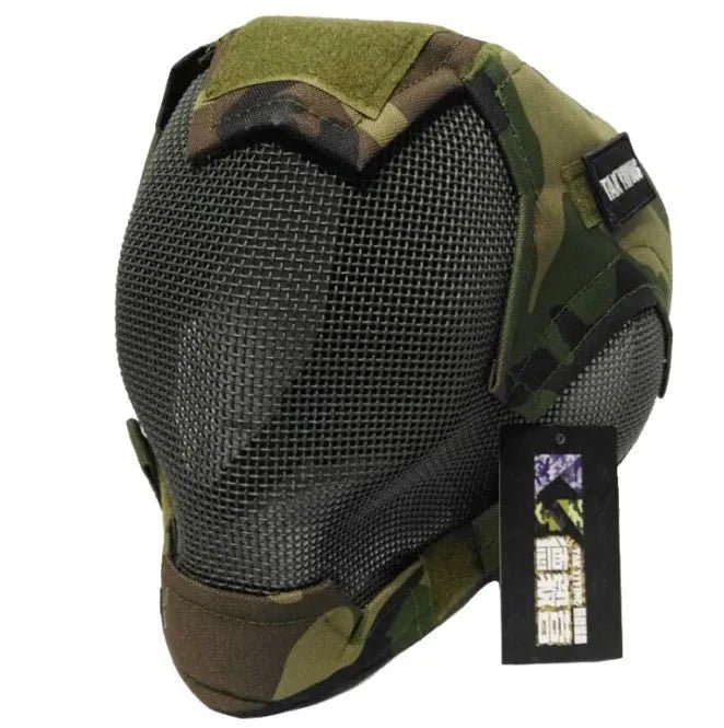 Airsoft War Game Steel Mesh V6 Protective Paintball Full Face Mask - Damsona