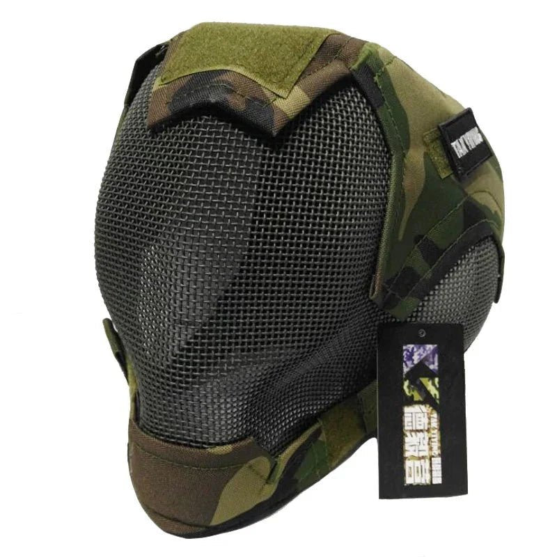 Airsoft War Game Steel Mesh V6 Protective Paintball Full Face Mask - Damsona