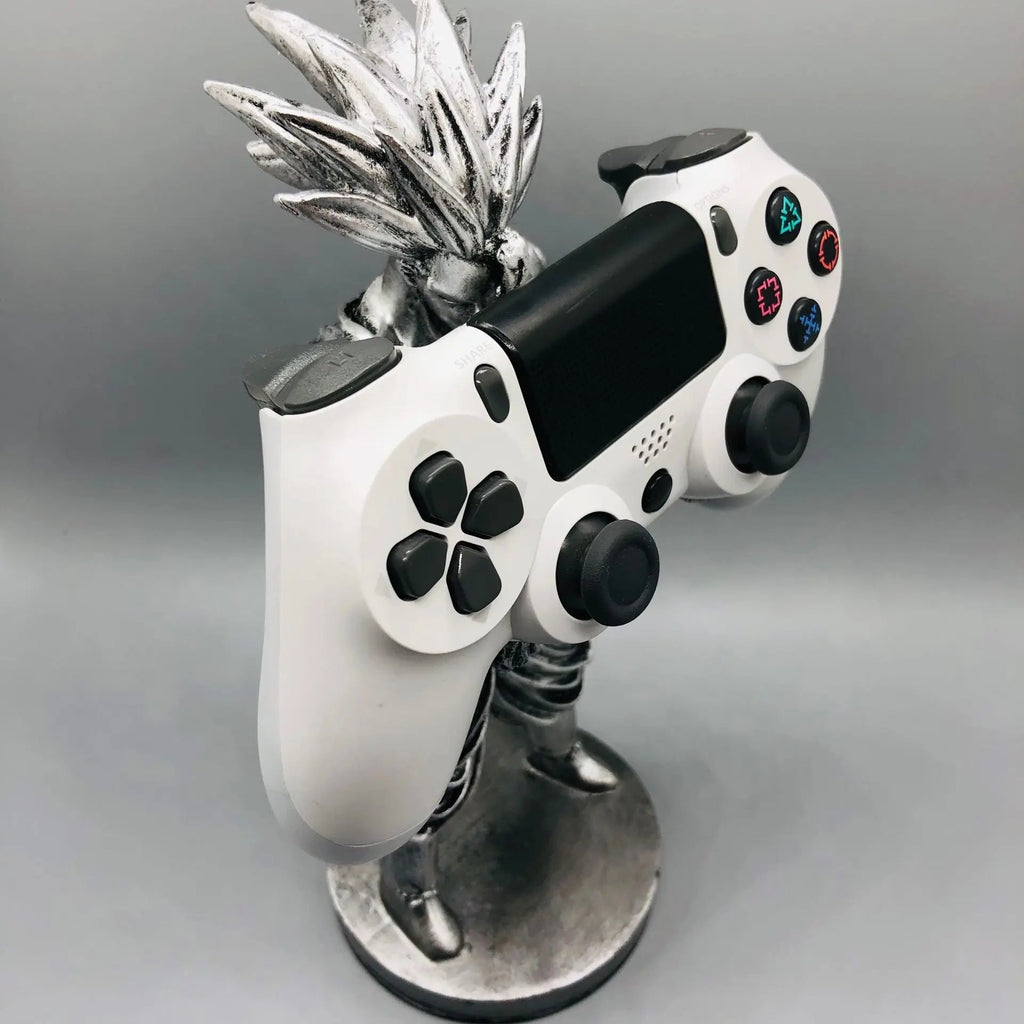 Anime Silver Warrior Gaming Controller Stand Universal PS5 Xbox Switch Holder Desk Decor DBZ Fan Gift - GiftWave.co