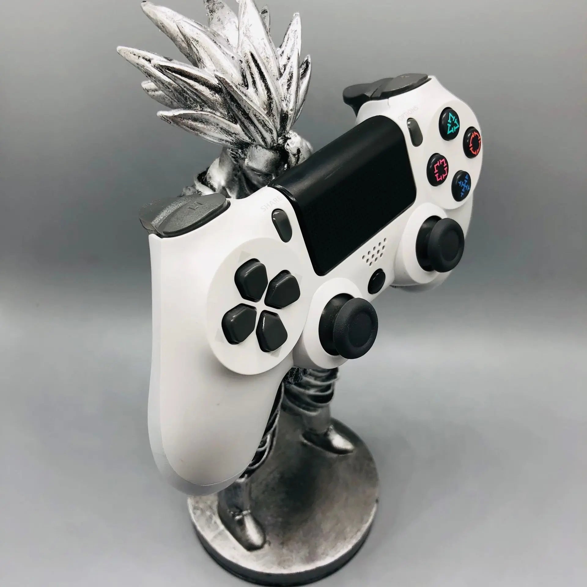 Anime Silver Warrior Gaming Controller Stand Universal PS5 Xbox Switch Holder Desk Decor DBZ Fan Gift - GiftWave.co