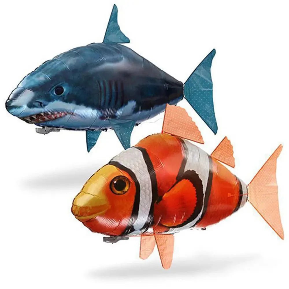AquaFlyer: RC Air Swimming Fish Drone – Large Inflatable Remote Control Shark & Clownfish - Damsona
