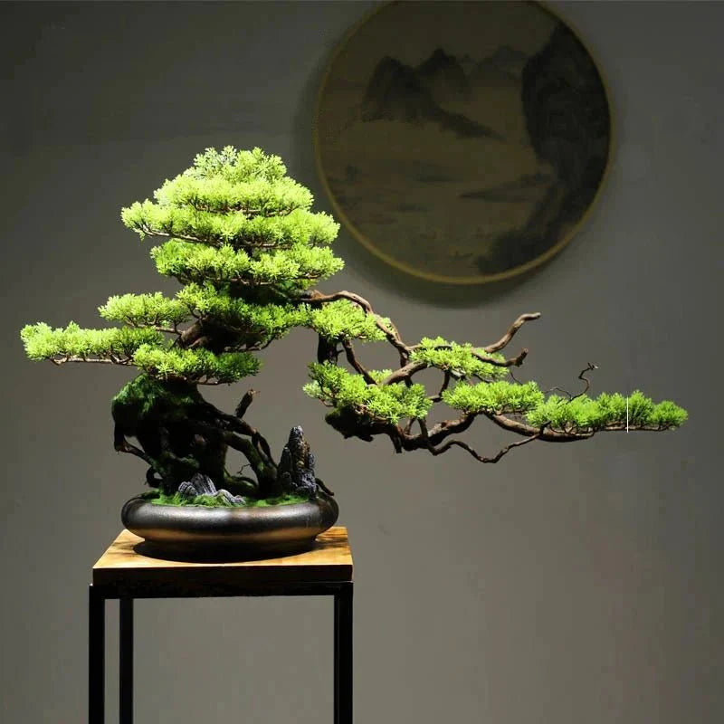 Artificial Bonsai Tree - Premium Immortal Welcoming Pine Home Decor — Gift Idea