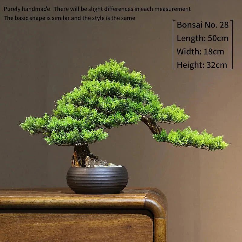 Artificial Bonsai Tree - Premium Immortal Welcoming Pine Home Decor - Damsona