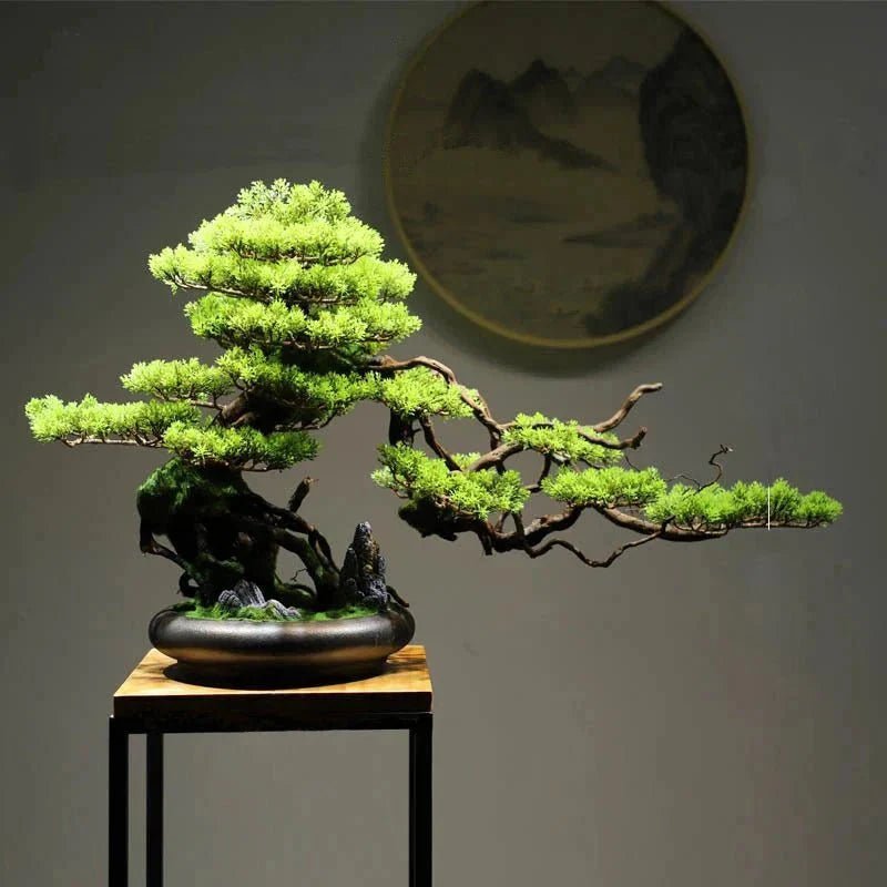 Artificial Bonsai Tree - Premium Immortal Welcoming Pine Home Decor - Damsona