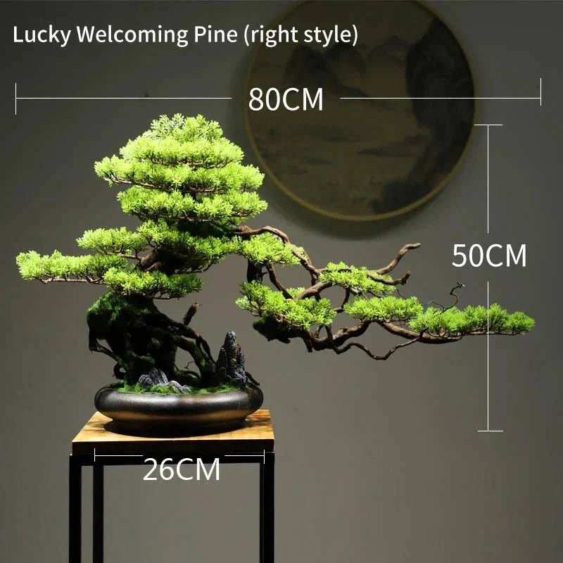 Artificial Bonsai Tree - Premium Immortal Welcoming Pine Home Decor - Damsona