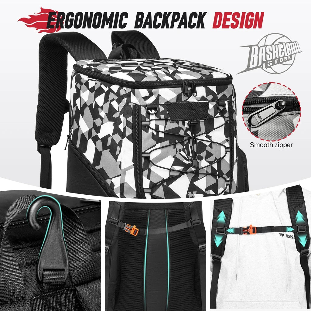 Basketball & Sports Training Backpack with Separate Compartments - Damsona