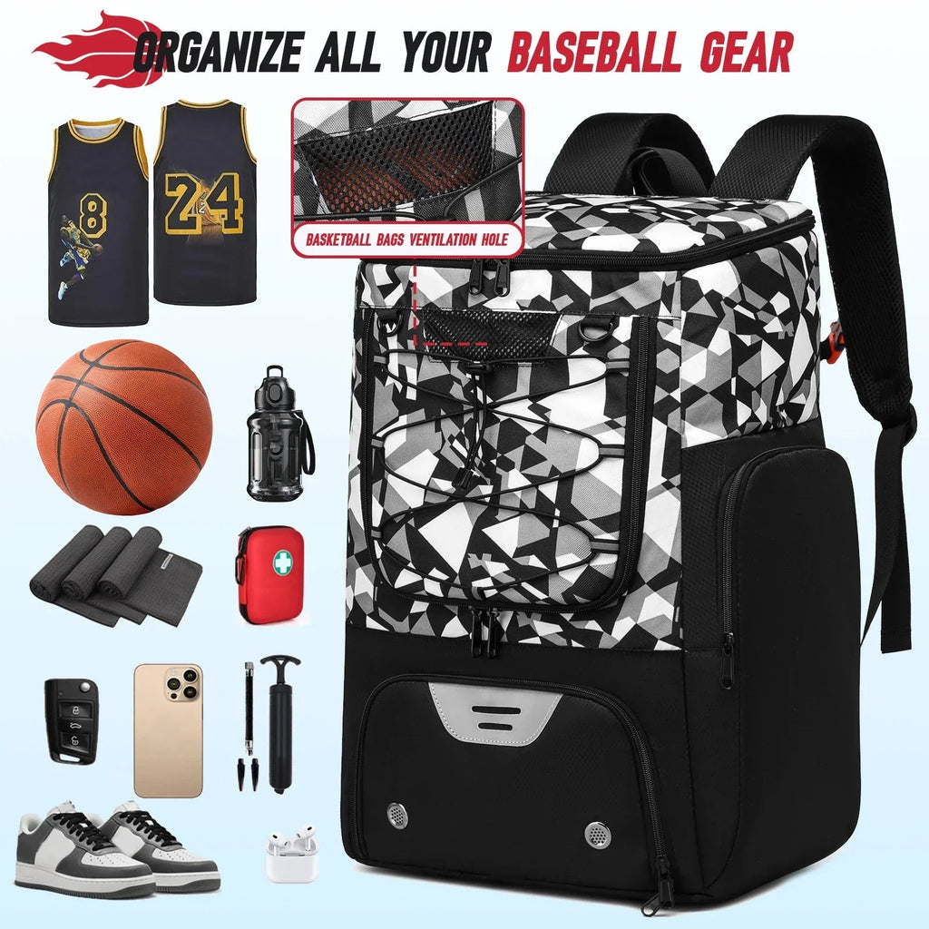 Basketball & Sports Training Backpack with Separate Compartments - Damsona