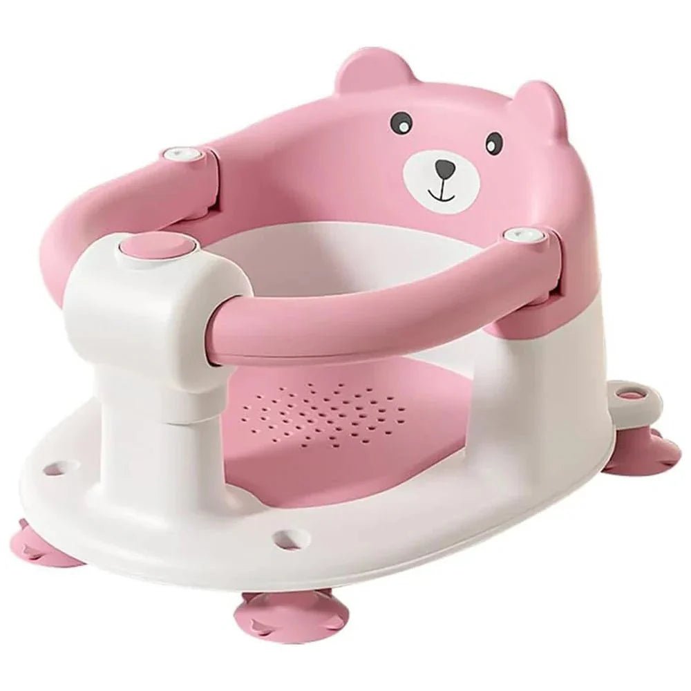Bear Baby Bath Seat – Non-Slip Safety Bath Chair for Infants 6+ Months, Soft Support, Bathtub Seat - Damsona
