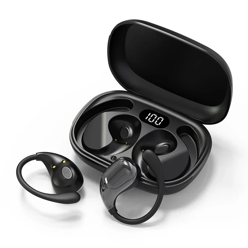 Ear Hook TWS Wireless Earbuds HiFi Stereo Waterproof Headphones LED Display — View 7