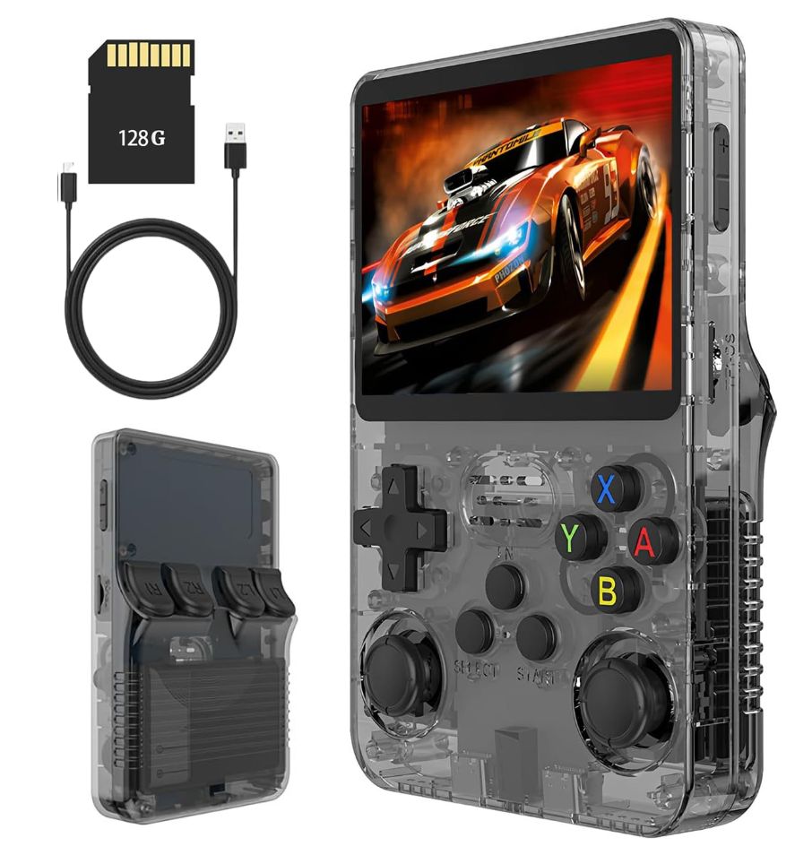 Retro Handheld Game Console – Portable Gaming Device 3.5" IPS Screen 128GB Dual Joystick Wi - Fi - GiftWave.co