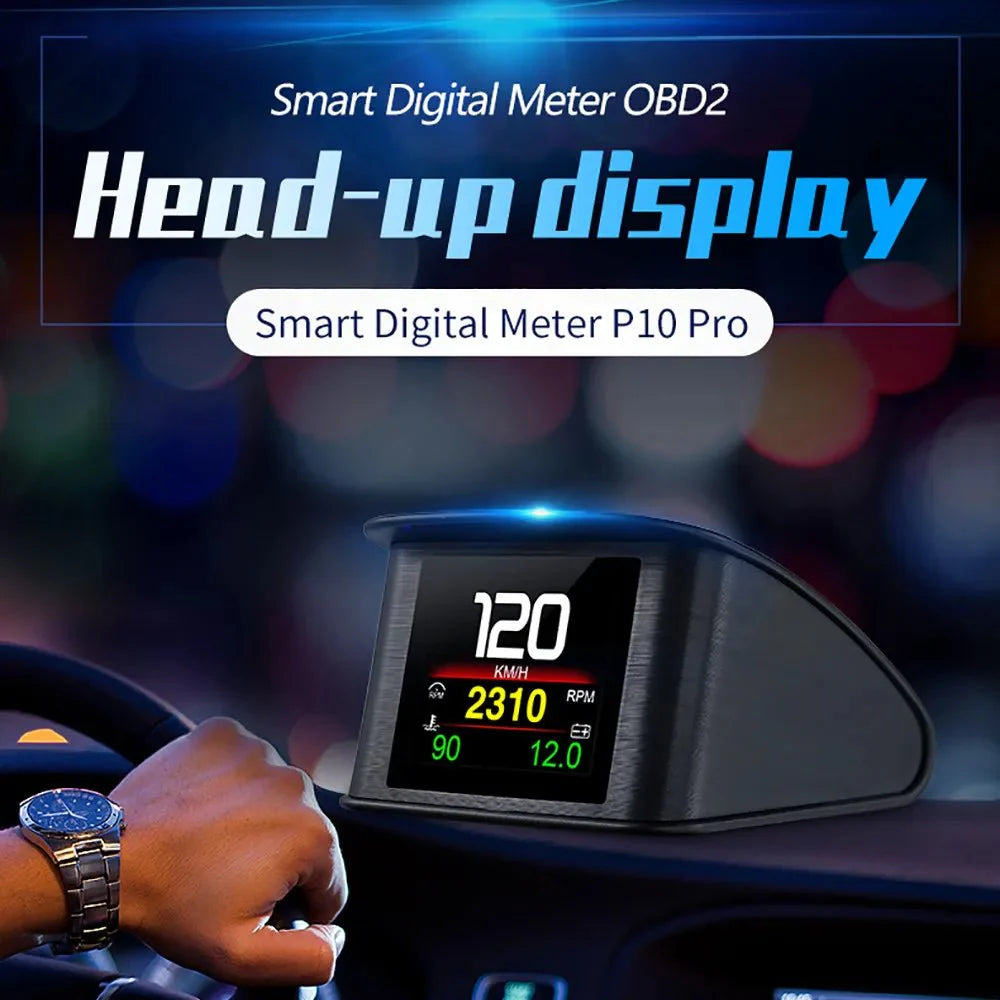 Car HUD Heads Up Display OBD2 GPS 5.5" Color Speedometer RPM Temperature... — View 4