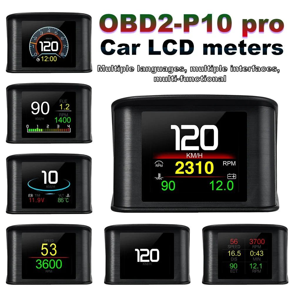 Car HUD Heads Up Display OBD2 GPS 5.5" Color Speedometer RPM Temperature Overspeed Alarm All Cars - Damsona