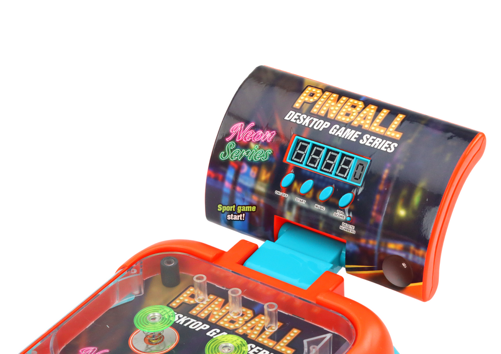 Castle Desktop Pinball Machine | LED Lights, Sounds & Digital Scoreboard Tabletop Arcade - Damsona