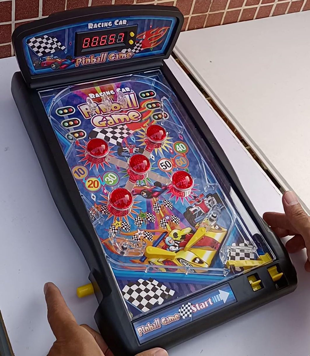 Castle Desktop Pinball Machine | LED Lights, Sounds & Digital Scoreboard Tabletop Arcade - GiftWave.co