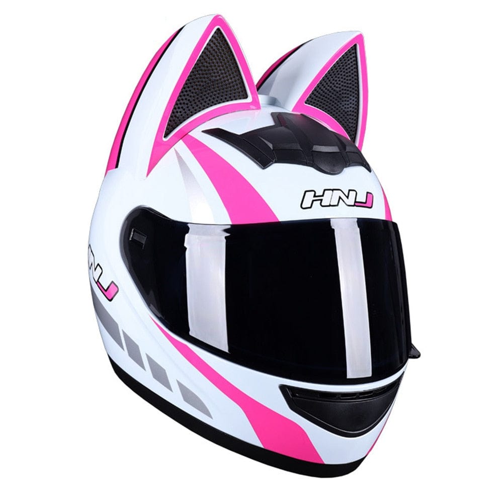 CatEars Detachable Cat-Ear Motorcycle Helmet DOT ECE Certified Limited Edition Full Face Anti-Fog - Damsona
