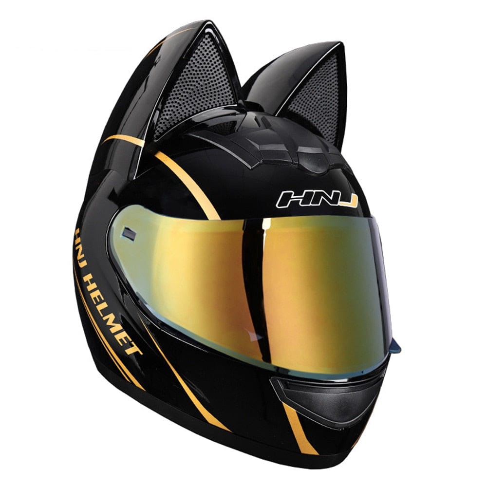 CatEars Detachable Cat-Ear Motorcycle Helmet DOT ECE Certified Limited Edition Full Face Anti-Fog - Damsona