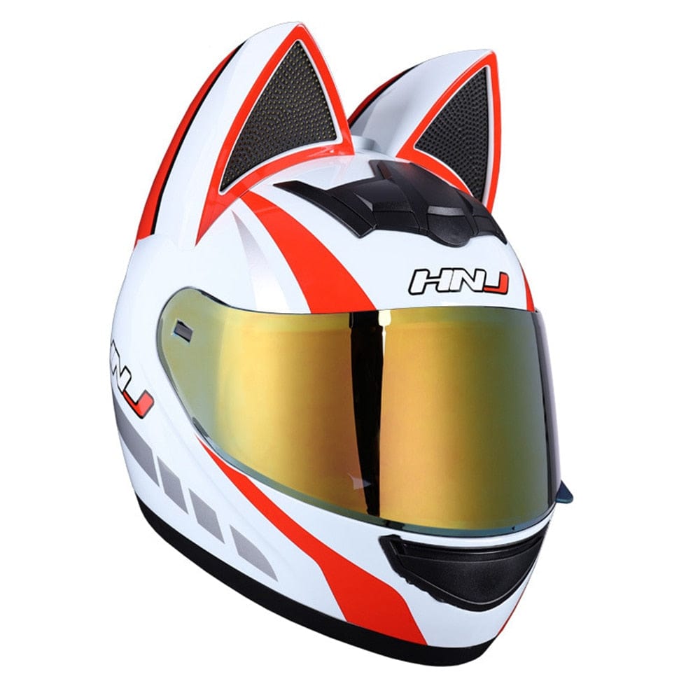 CatEars Detachable Cat-Ear Motorcycle Helmet DOT ECE Certified Limited Edition Full Face Anti-Fog - Damsona