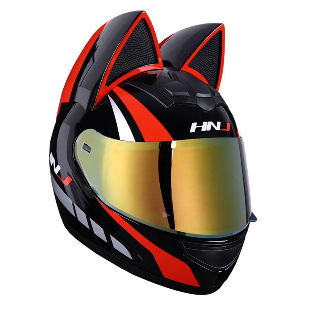 CatEars Detachable Cat-Ear Motorcycle Helmet DOT ECE Certified Limited Edition Full Face Anti-Fog - Damsona