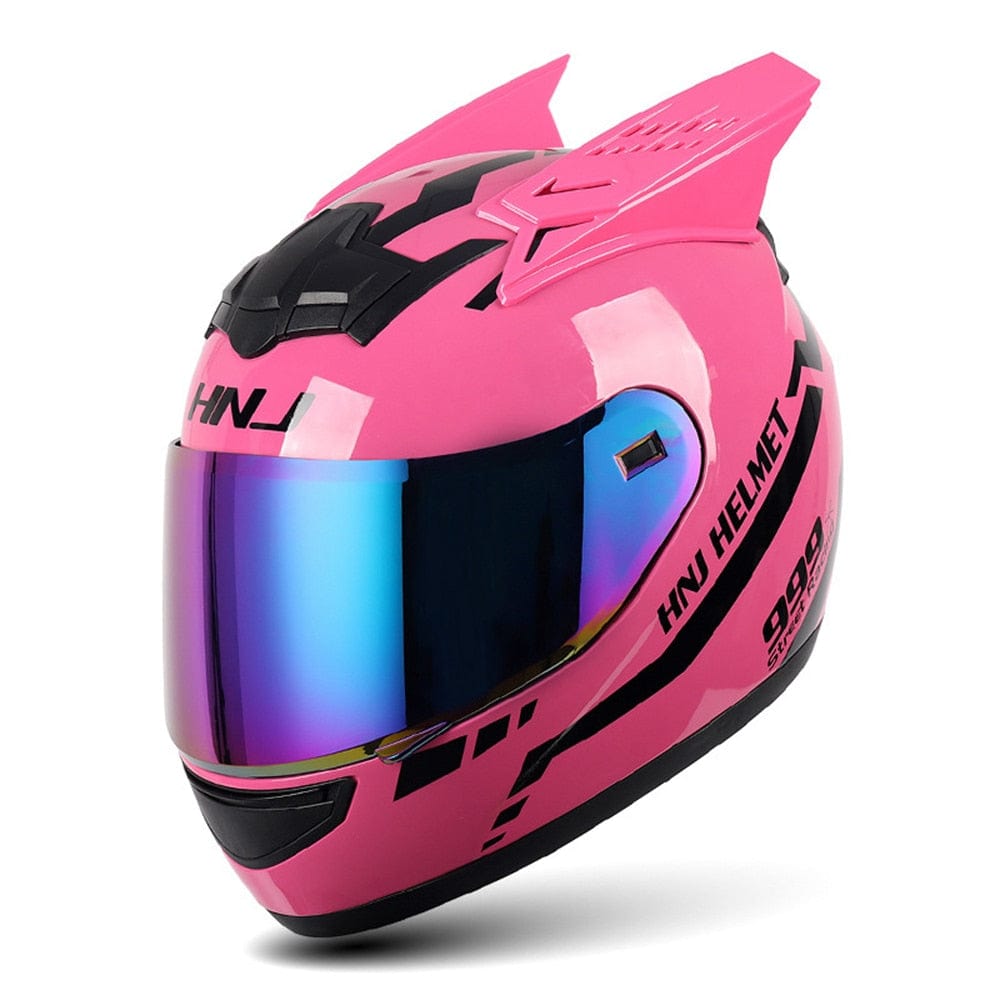 CatEars Detachable Cat-Ear Motorcycle Helmet DOT ECE Certified Limited Edition Full Face Anti-Fog - Damsona
