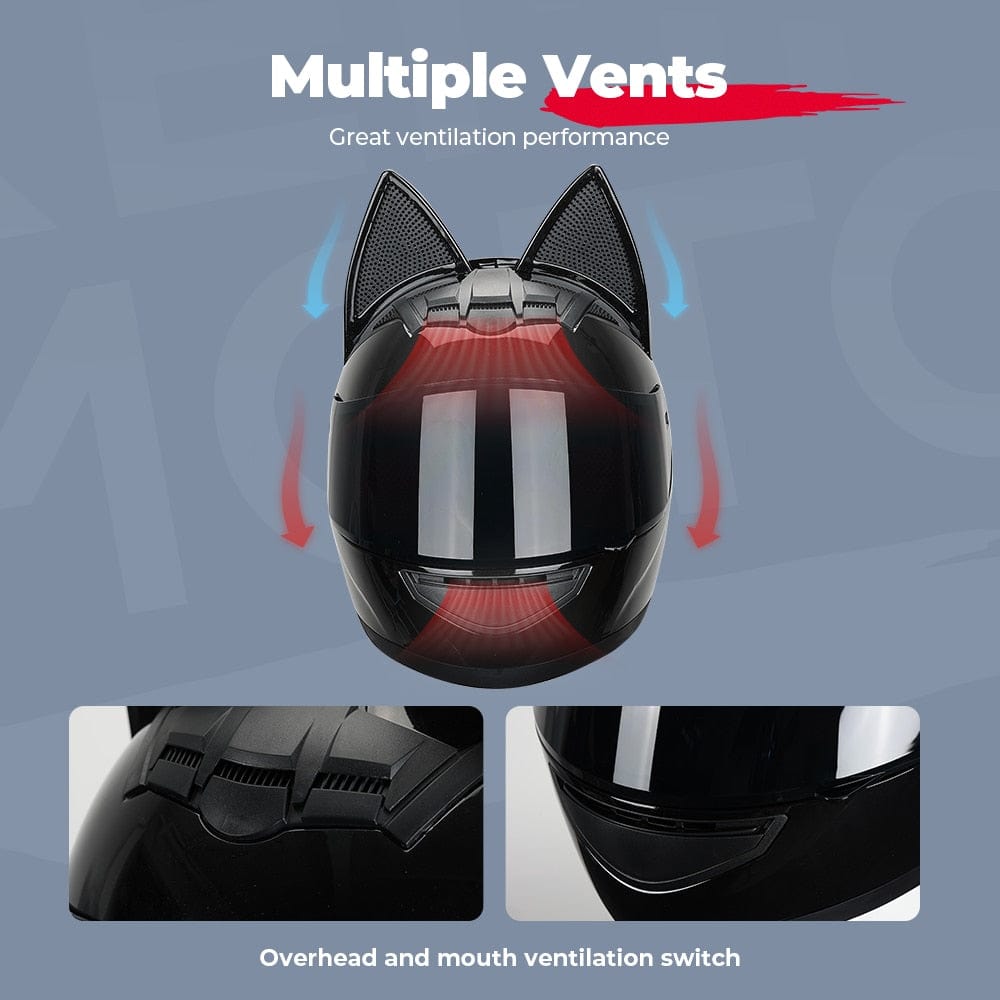 CatEars Detachable Cat-Ear Motorcycle Helmet DOT ECE Certified Limited E... — View 7