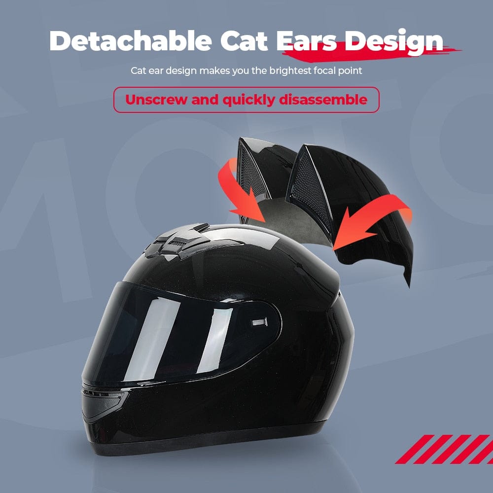 CatEars Detachable Cat-Ear Motorcycle Helmet DOT ECE Certified Limited E... — View 6
