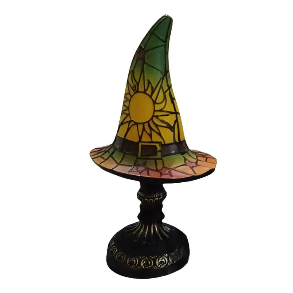 Creative Stained Glass Witch Hat Lamp — View 7